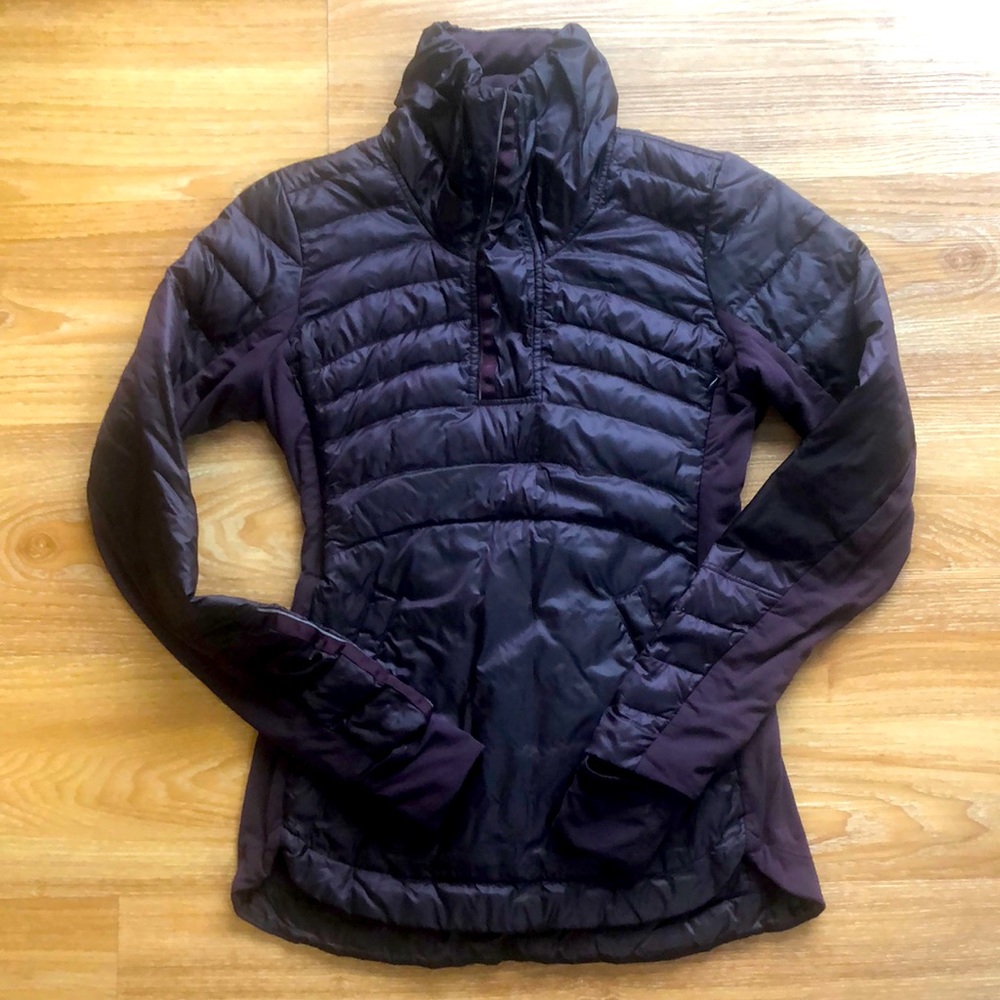 Lululemon Down for a Run Pullover II in Black Cherry